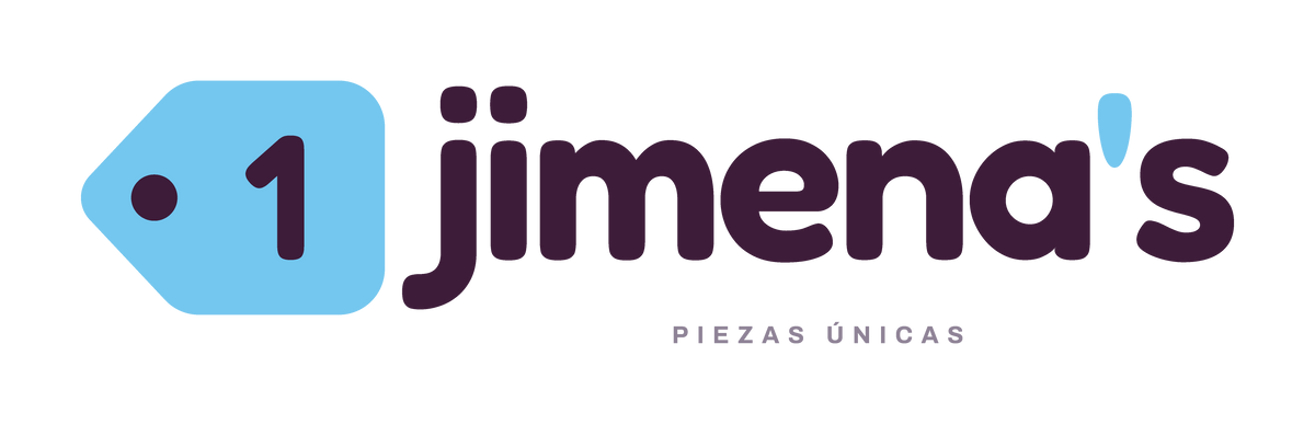 Logo de jimena's con la etiqueta en cielo