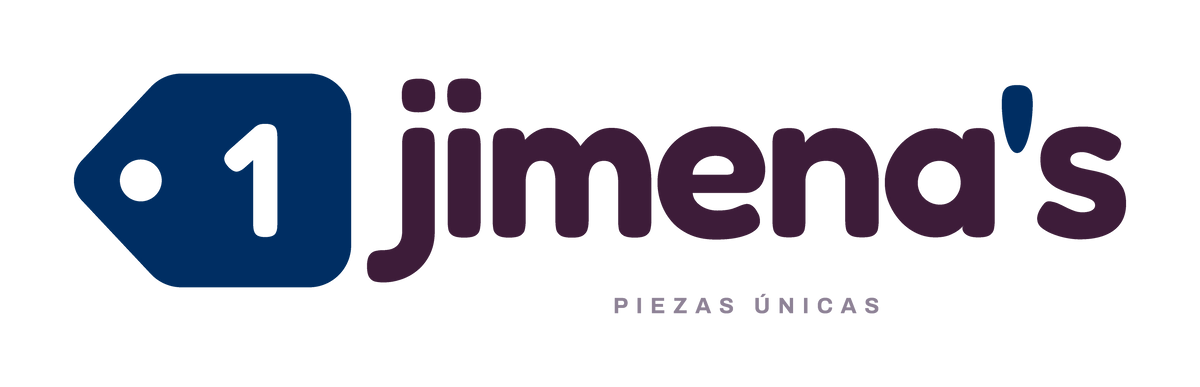 Logo de jimena's con la etiqueta en marino