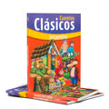 Libro Cuentos Clásicos Infantiles de pasta blanda, con Caperucita, el lobo y la casita de dulces en la portada